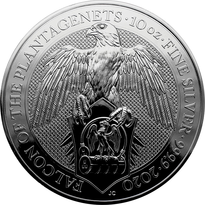 Stříbrná investiční mince The Queen's Beasts The Falcon 10 Oz 2020