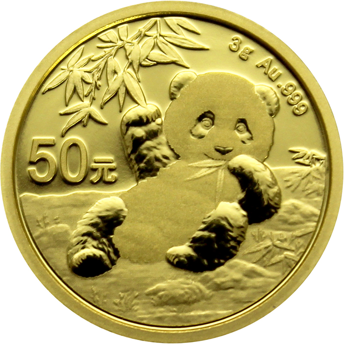 Zlatá investiční mince Panda 3g 2020
