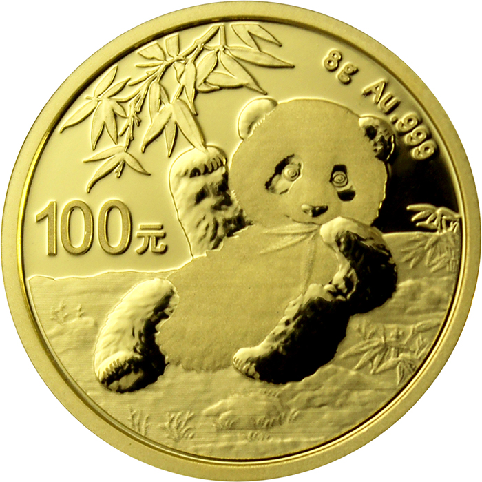 Zlatá investiční mince Panda 8g 2020