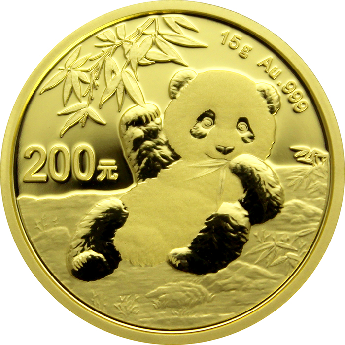 Zlatá investiční mince Panda 15g 2020
