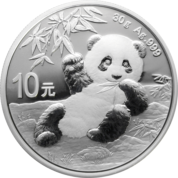 Stříbrná investiční mince Panda 30g 2020