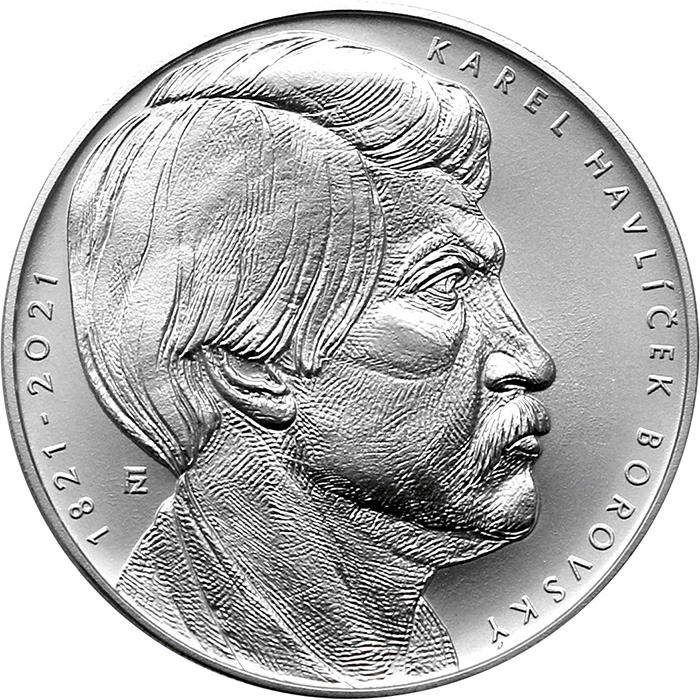 Stříbrná mince 200 Kč Karel Havlíček Borovský 200. výročí narození 2021 Standard