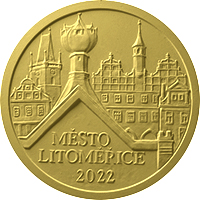 Zlatá mince 5000 Kč Městská památková rezervace Litoměřice 2022 Standard