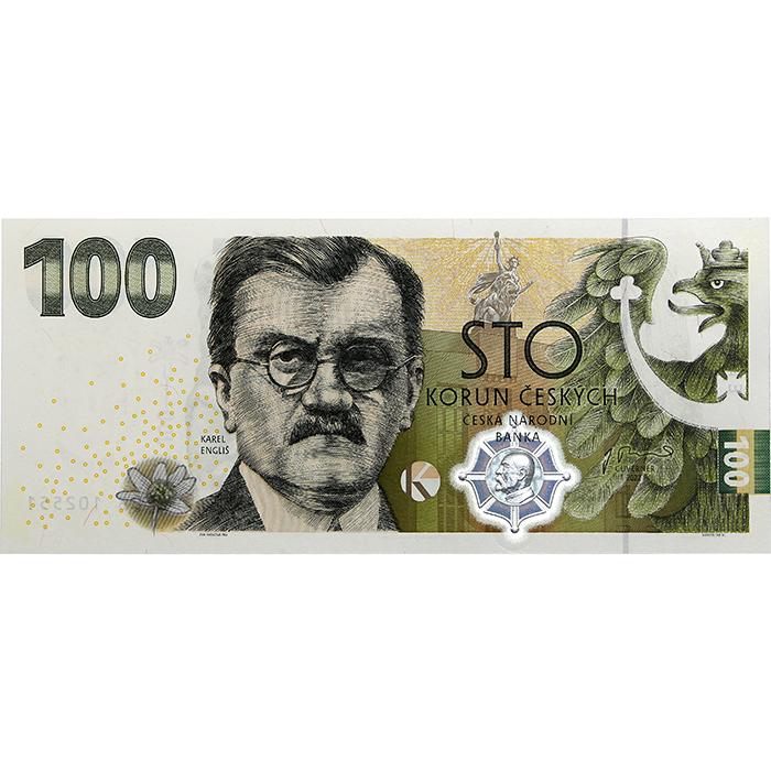 Budování československé měny - Karel Engliš bankovka 100 Kč emise 2022