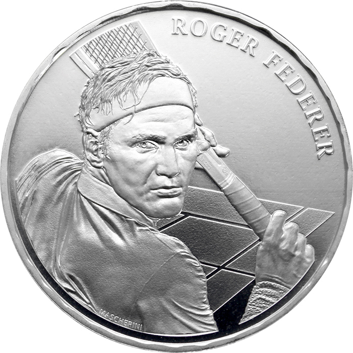 Strieborná minca Roger Federer 2020 Standard