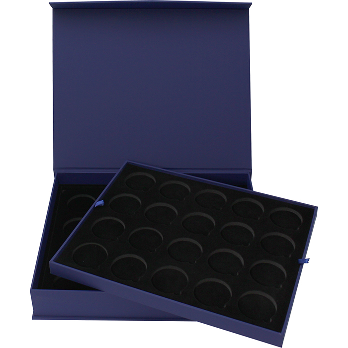 Přední strana Modrá krabička pro 40 x 1 Oz Ag mince American Eagle
