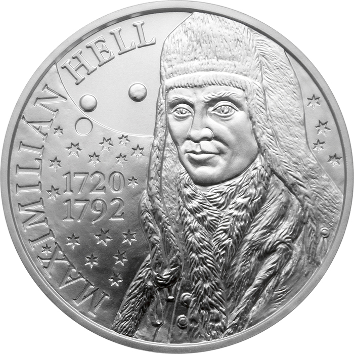 Přední strana Silver Coin Maximilian Hell - 300th Anniversary of Birth 2020 Standard