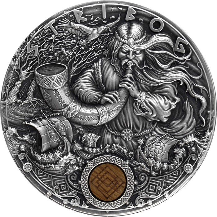 Stříbrná mince Slovanští bohové - Stribog 2 Oz 2020 Antique Standard