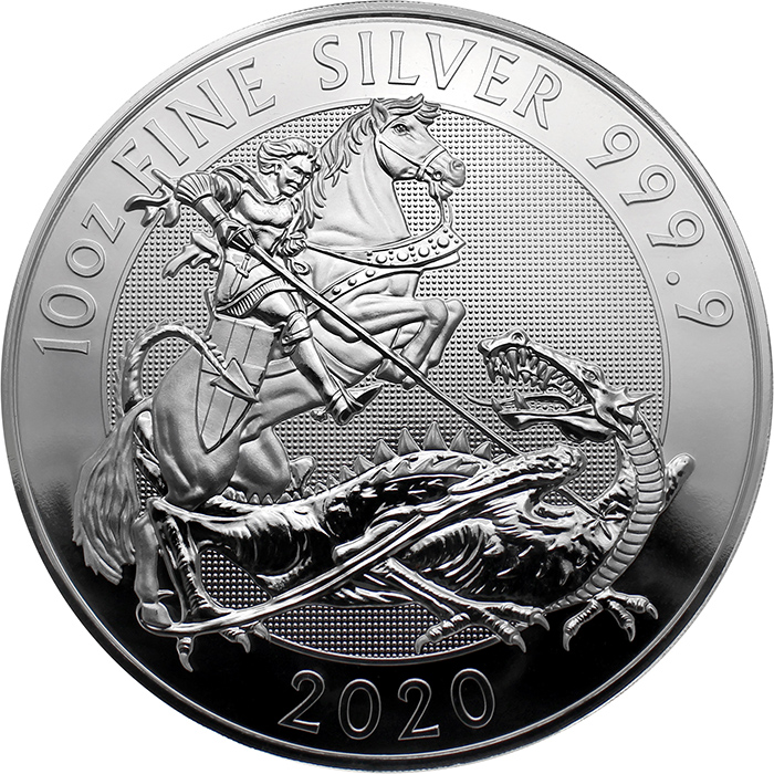 Přední strana Stříbrná investiční mince Valiant 10 Oz 2020