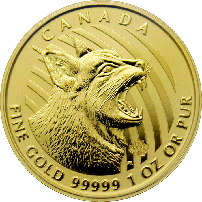 Zlatá investiční mince Bobcat 1 Oz 2020 (.99999)
