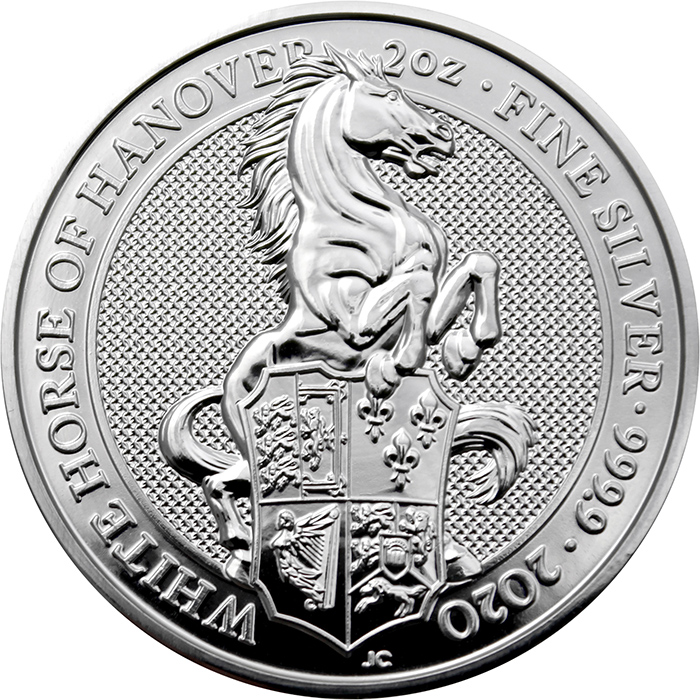 Stříbrná investiční mince The Queen's Beasts The White Horse 2 Oz 2020