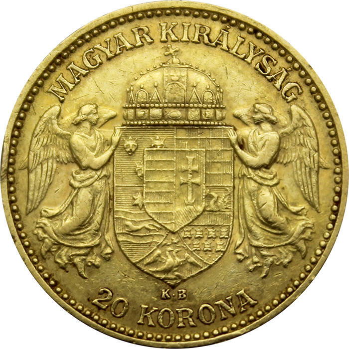 Zlatá mince Dvacetikoruna Františka Josefa I. Uherská ražba 1901