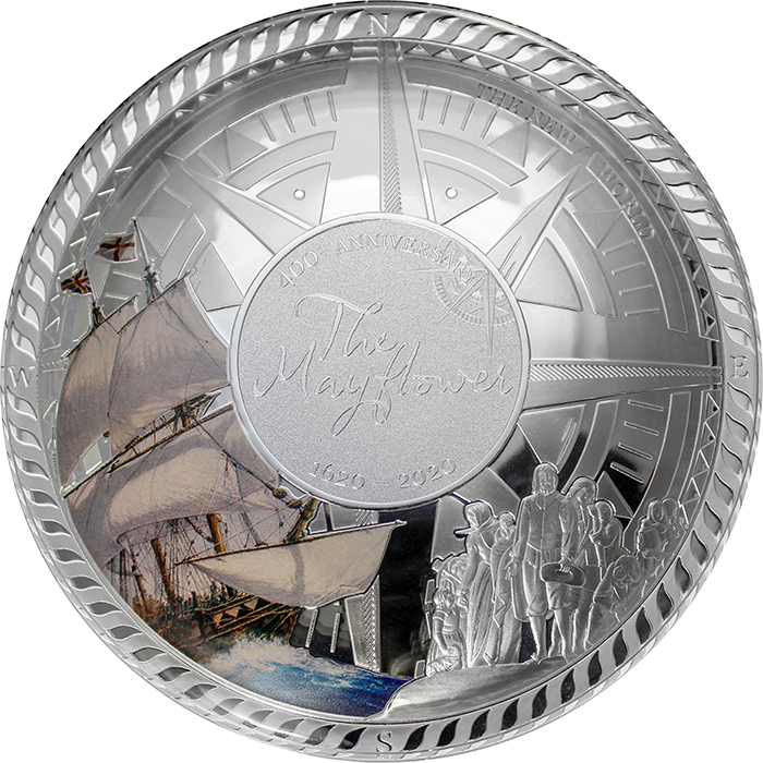 Strieborná minca Mayflower - 400. výročie 2020