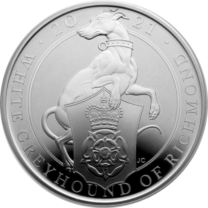Přední strana Strieborná minca White Greyhound of Richmond 1 Oz 2021 Proof