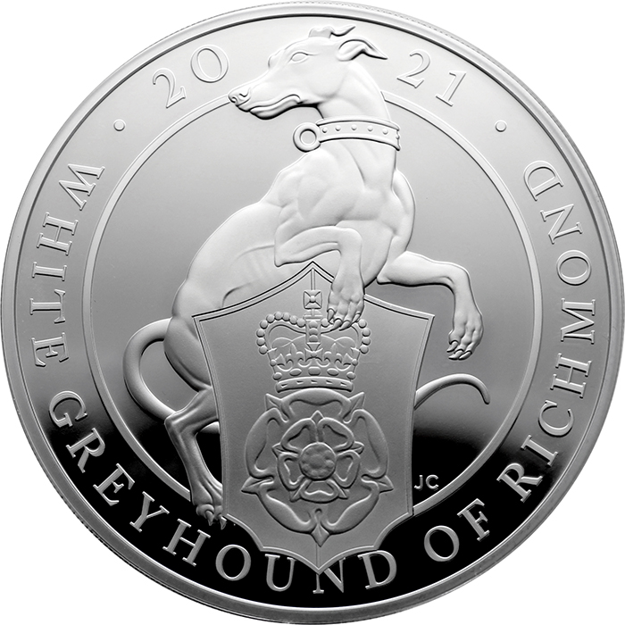 Stříbrná mince 5 Oz White Greyhound of Richmond 2021 Proof