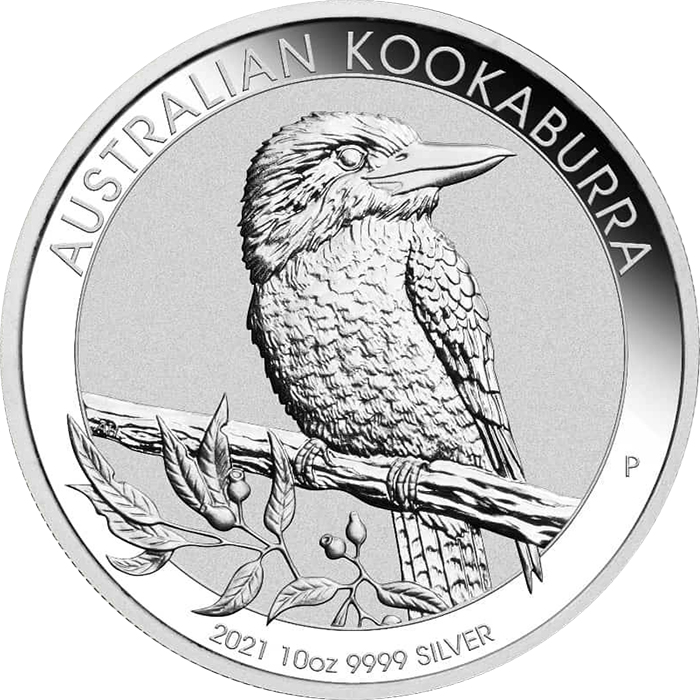 Stříbrná investiční mince Kookaburra Ledňáček 10 Oz 2021