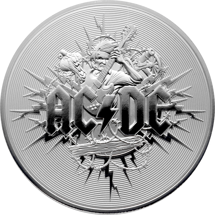 Stříbrná mince AC/DC 1 Oz 2021