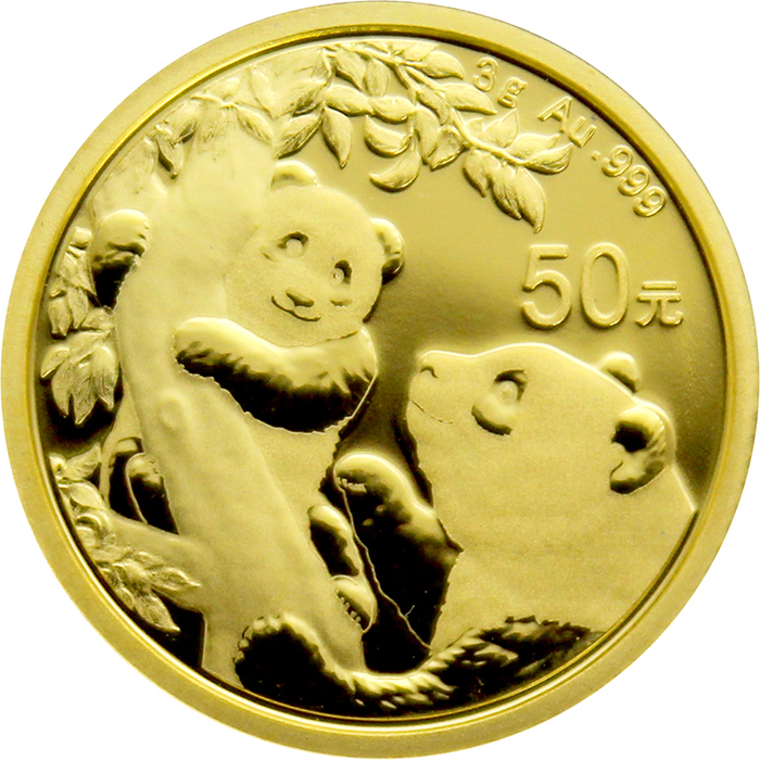 Zlatá investiční mince Panda 3g 2021