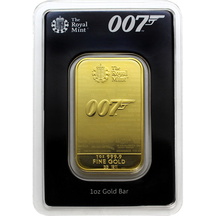 31,1g The Royal Mint - James Bond 007 Investiční zlatý slitek