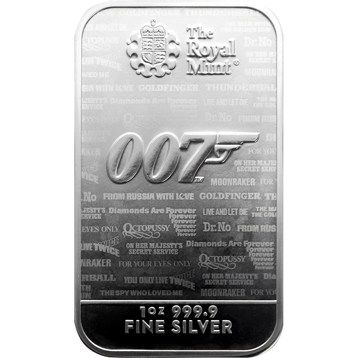 31,1g The Royal Mint - James Bond 007 Investiční stříbrný slitek