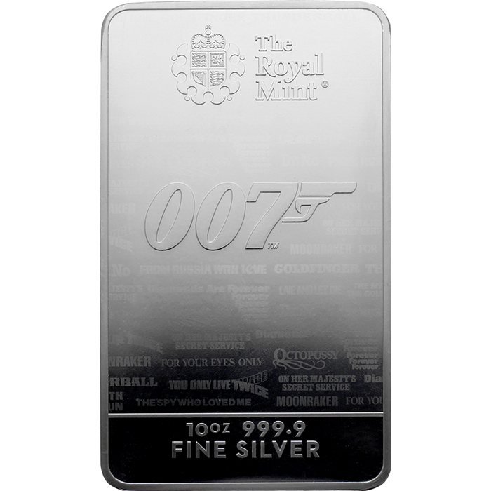 311g The Royal Mint - James Bond 007 Investiční stříbrný slitek