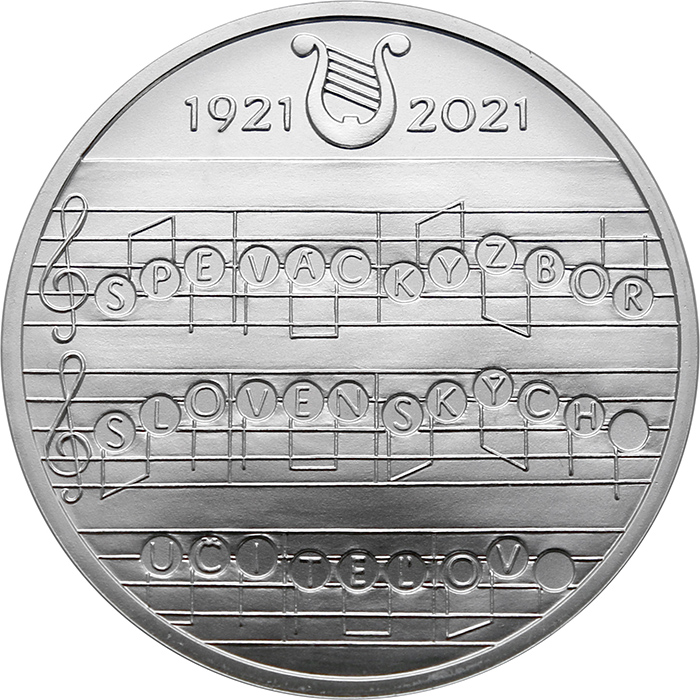Stříbrná mince Vznik Pěveckého sboru slovenských učitelů - 100. výročí 2021 Standard