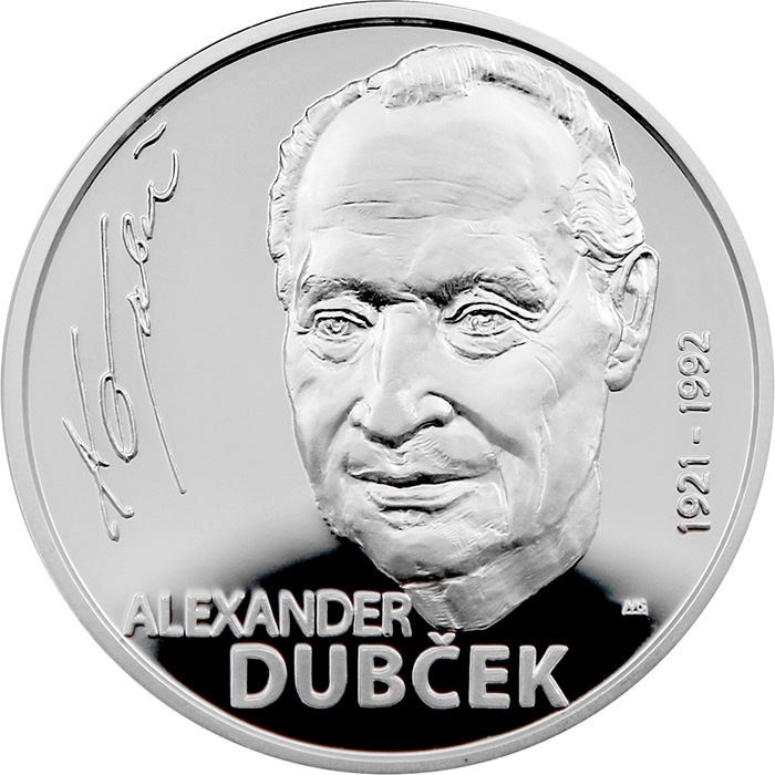 Stříbrná mince Alexander Dubček - 100. výročí narození 2021 Proof