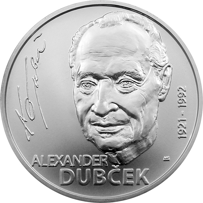 Stříbrná mince Alexander Dubček - 100. výročí narození 2021 Standard