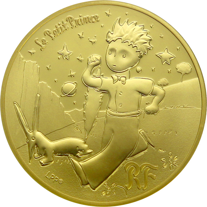 Přední strana Zlatá mince Malý princ: Liška 1/4 Oz 2021 Proof