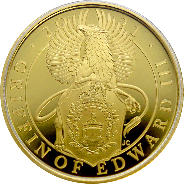 Přední strana Zlatá mince Griffin of Edward III 1/4 Oz 2021 Proof