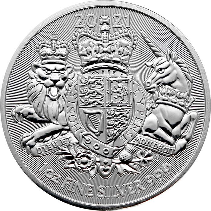 Stříbrná investiční mince Royal Arms 1 Oz 2021
