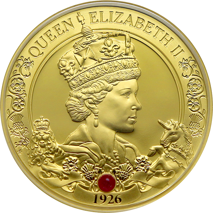 Přední strana Zlatá minca Kráľovná Alžbeta II. - 95. výročie narodenia 1 Oz 2021 Proof