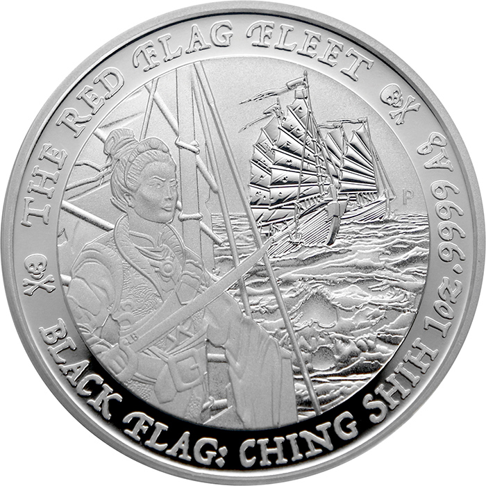 Stříbrná investiční mince Black Flag - The Red Flag Fleet 1 Oz 2021