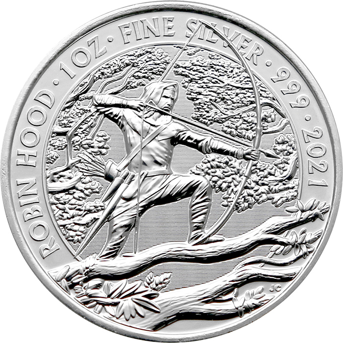 Stříbrná investiční mince Mýty a legendy - Robin Hood 1 Oz 2021