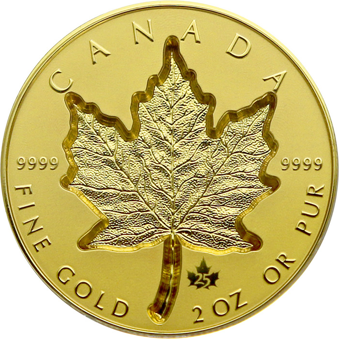 Zlatá minca Maple Leaf 2 Oz - Super Incuse 2021 Proof