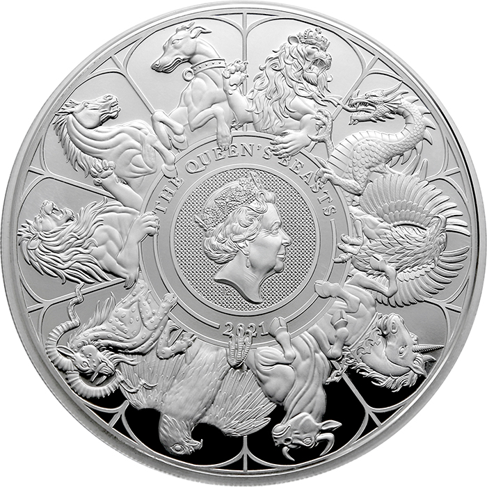 Stříbrná mince 10 Oz The Queen´s Beasts 2021 Proof