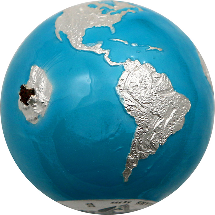 Strieborná minca 3 Oz The Blue Marble - planéta Zem v ohrození 2022