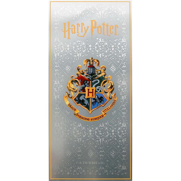 Přední strana Strieborná minca záložka do knihy Harry Potter