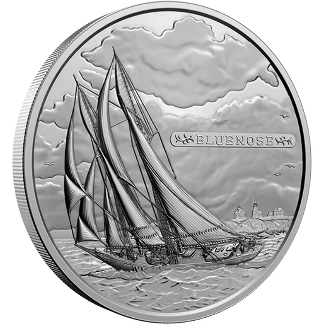 Strieborná minca 5 Kg Bluenose - 100. výročie 2021 Proof