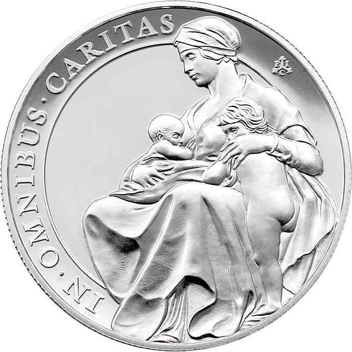 Strieborná minca Cnosti kráľovnej - Dobročinnosť 1 Oz 2022 Proof