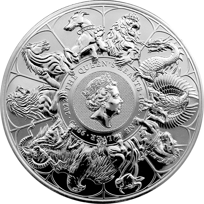 Strieborná investičná minca The Queen's Beasts 10 Oz 2022