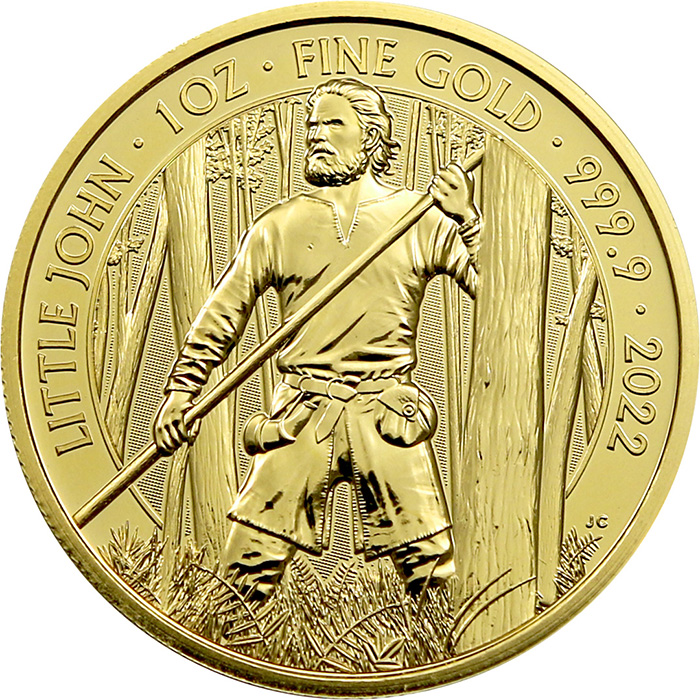 Zlatá investiční mince Mýty a legendy - Malý John 1 Oz 2022