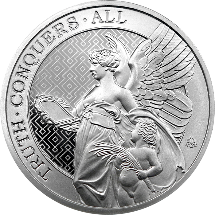 Přední strana Stříbrná investiční mince The Queen´s Virtues - Truth 1 Oz 2022