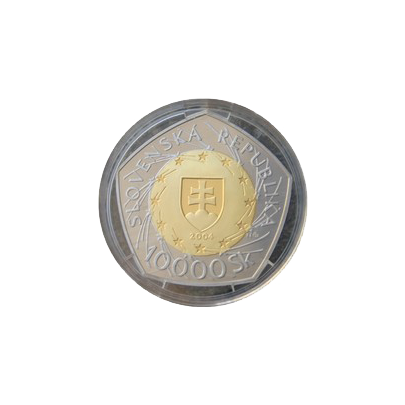 Bimetalová mince 10000 Sk ke vstupu SR do EU