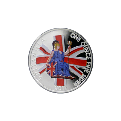 Stříbrná mince kolorovaná Britannia 1 Oz Proof