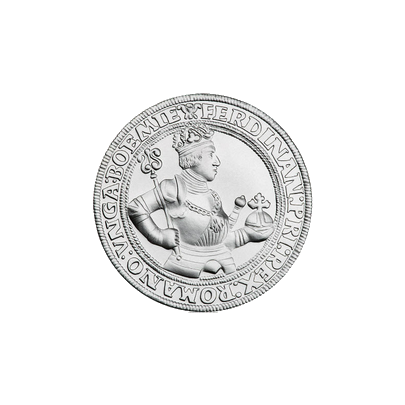 Návrh českého tolaru Ferdinanda 1. stříbrná medaile 2009 42 g Standard