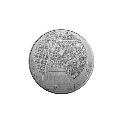 Stříbrná investiční medaile 1 Kg Statutární města ČR - Plzeň  2011 Standard