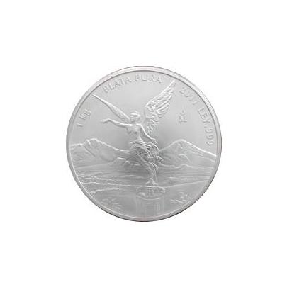 Přední strana Stříbrná investiční mince Mexiko Libertad 1 Kg