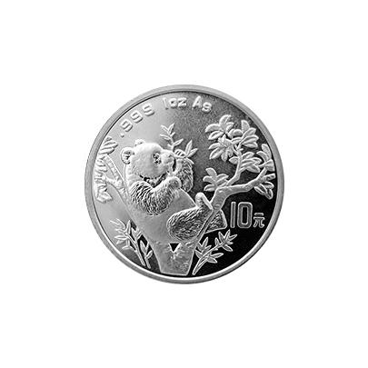 Přední strana Strieborná investičná minca Panda 1 Oz 1995