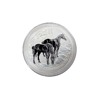 Stříbrná investiční mince Year of the Horse Rok Koně Lunární 10 Kg 2014